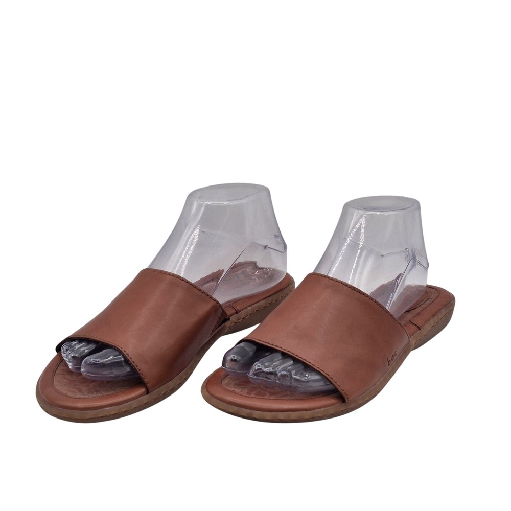 B.o.c Sandals Womens Size 8 Brown Slide Slip On Comfort Cushioned Shoes